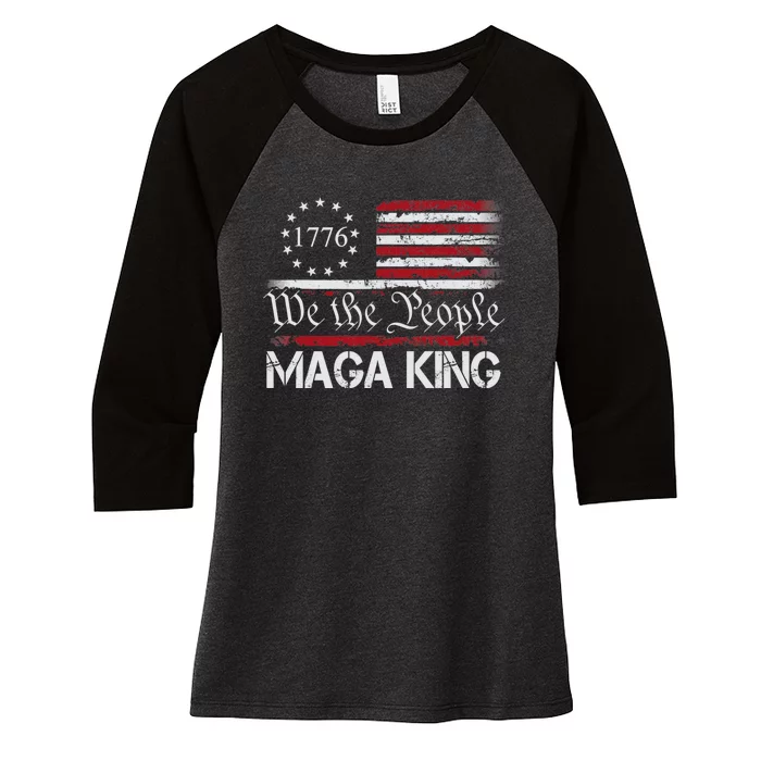 Maga King, Great Maga King, The Great Maga King, Ultra Maga Women's Tri-Blend 3/4-Sleeve Raglan Shirt