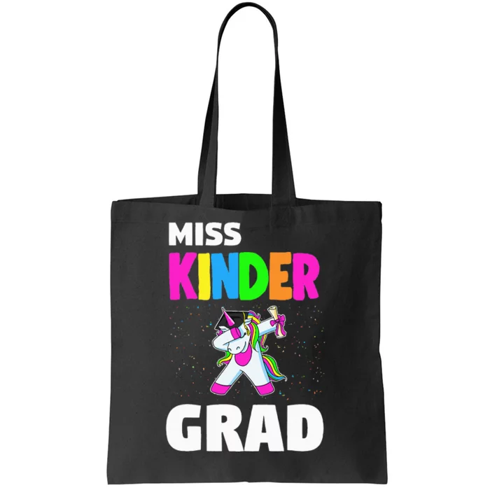 Miss Kinder Grad Kindergarten Graduation Unicorn Tote Bag