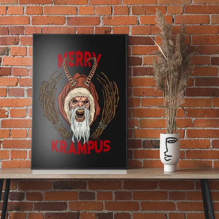 Merry Krampus Goth Christmas Horror Xmas Poster