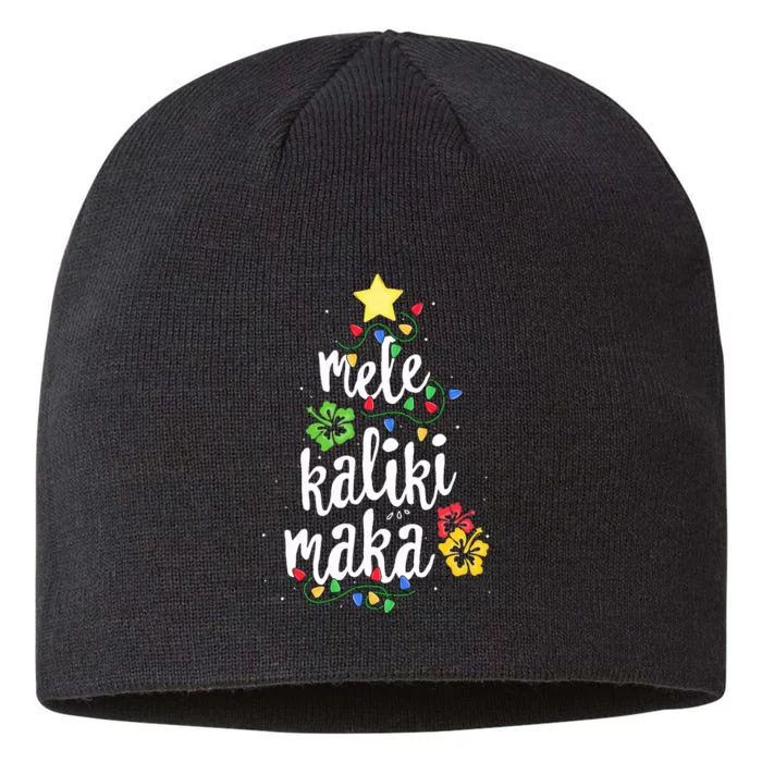 Mele Kalikimaka  Hawaiian Hawaii Christmas 8 1/2in Sustainable Knit Beanie