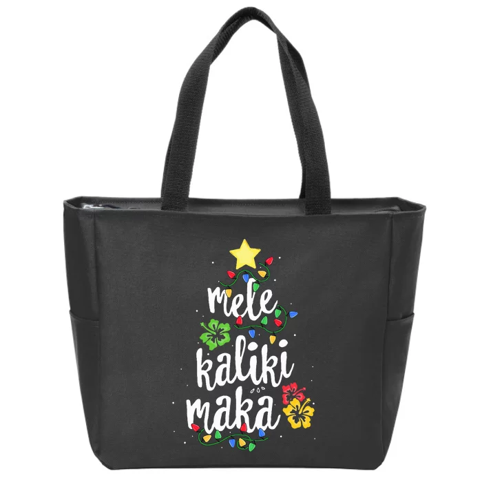 Mele Kalikimaka  Hawaiian Hawaii Christmas Zip Tote Bag