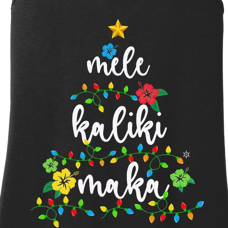 Mele Kalikimaka Hawaiian Merry Christmas Hawaii Ladies Essential Tank