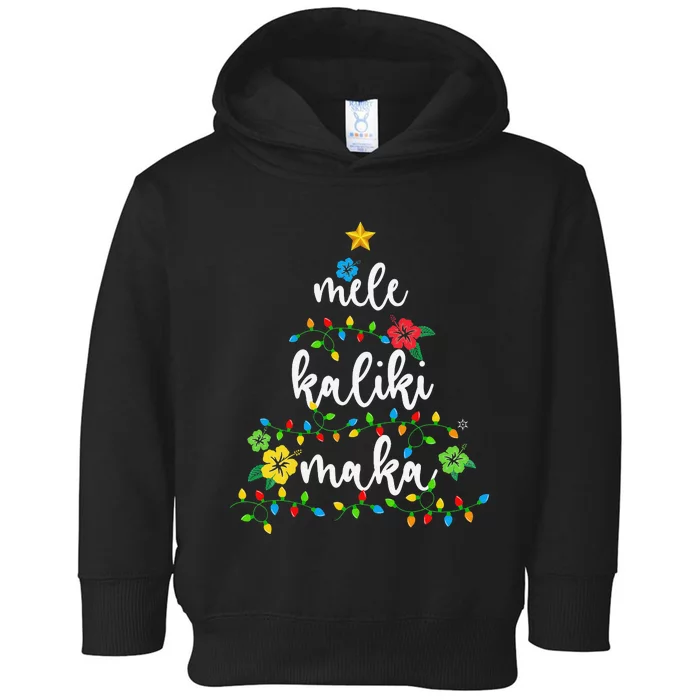 Mele Kalikimaka Hawaiian Merry Christmas Hawaii Toddler Hoodie