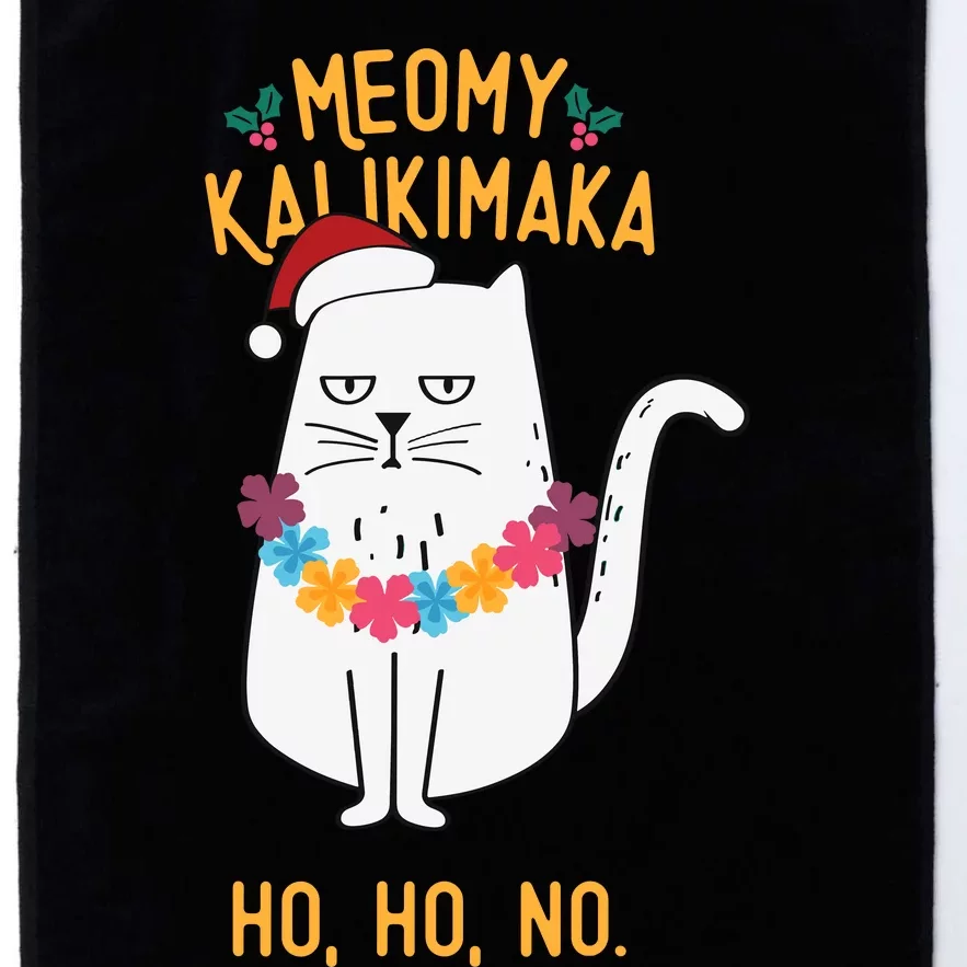 Mele Kalikimaka Hawaiian Santa Christmas Pajamas Cat Lovers Platinum Collection Golf Towel