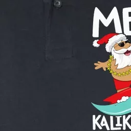 Mele Kalikimaka Hawaiian Christmas Hawaii Surfing Santa Softstyle Adult Sport Polo