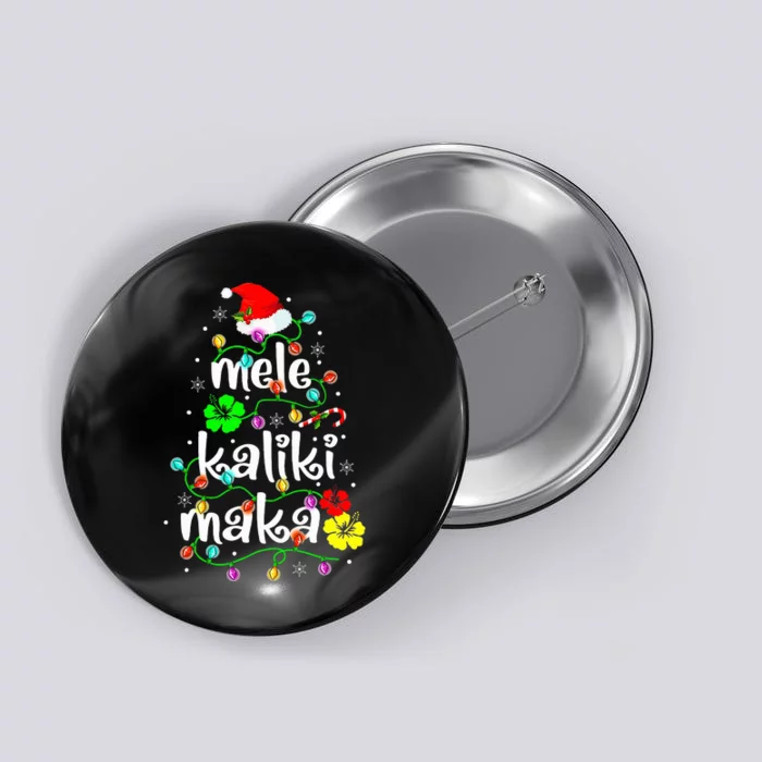 Mele Kalikimaka  Hawaiian Hawaii Christmas Button