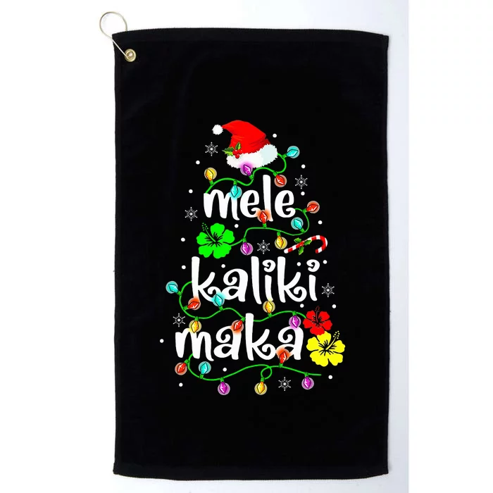 Mele Kalikimaka  Hawaiian Hawaii Christmas Platinum Collection Golf Towel