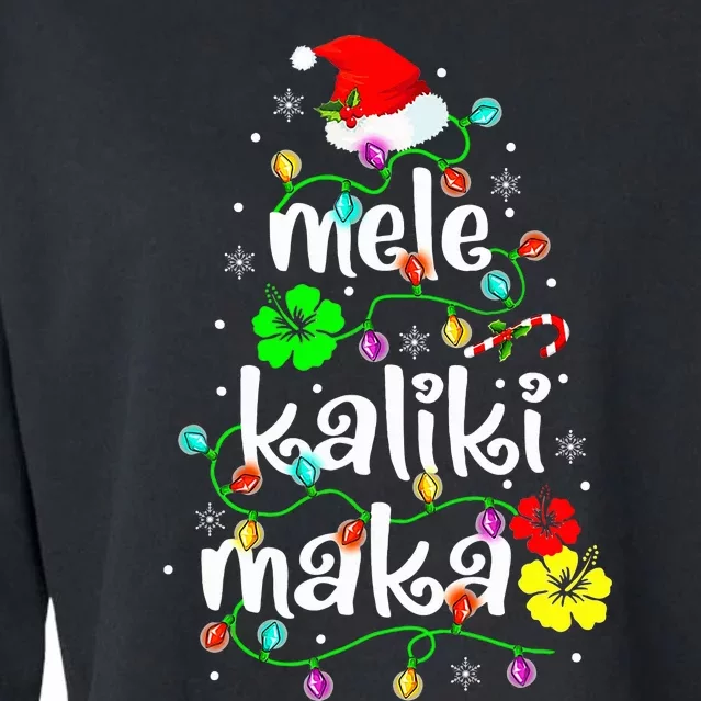 Mele Kalikimaka  Hawaiian Hawaii Christmas Cropped Pullover Crew