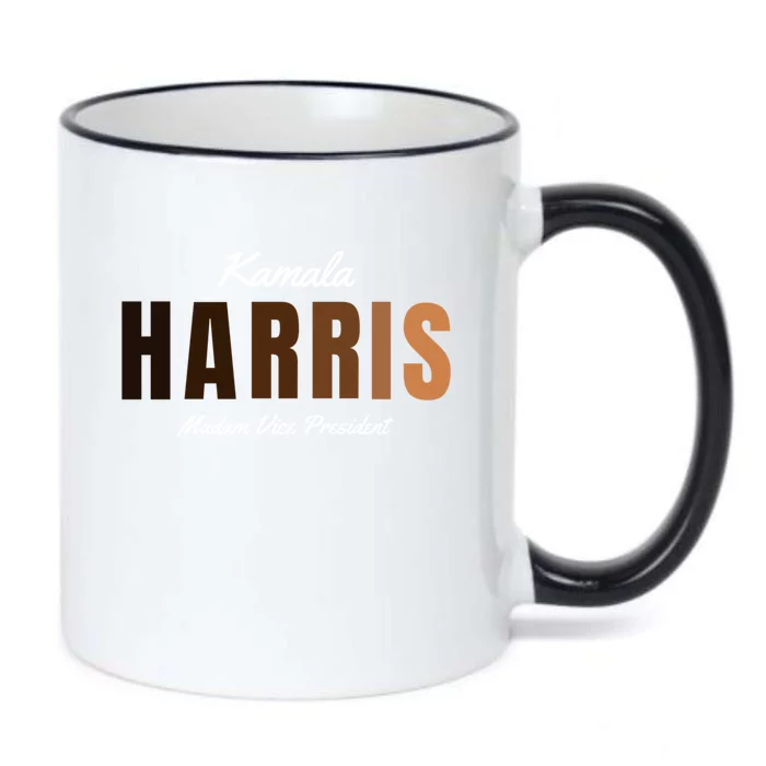 Melanin Kamala Harris Madam Vice President Gift Black Color Changing Mug