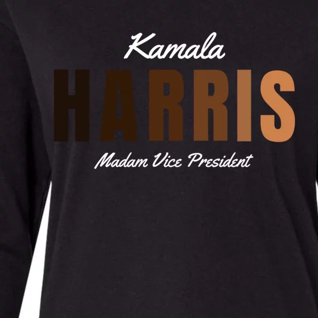 Melanin Kamala Harris Madam Vice President Gift Womens Cotton Relaxed Long Sleeve T-Shirt