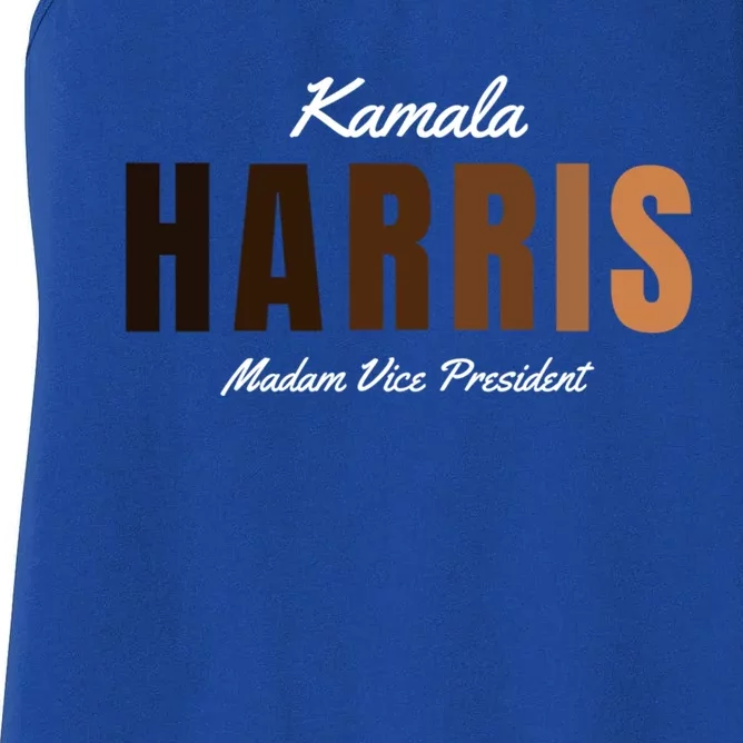 Melanin Kamala Harris Madam Vice President Gift Women's Racerback Tank