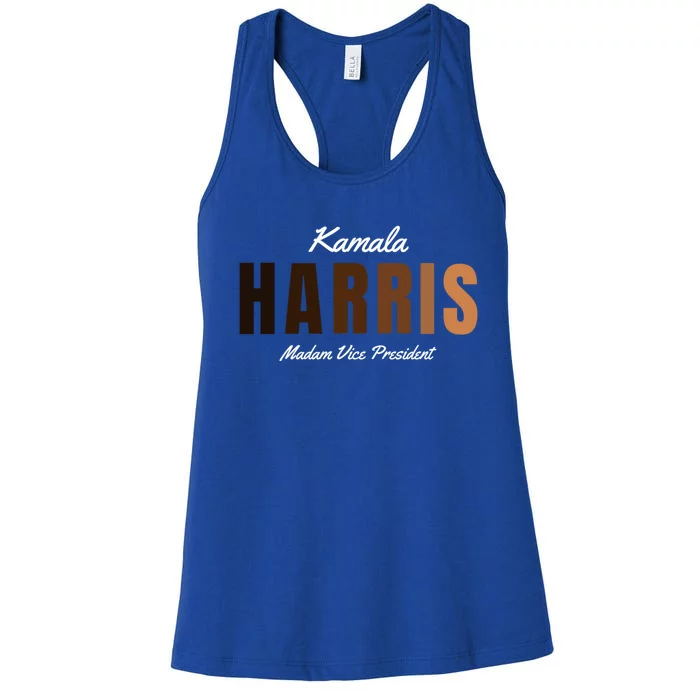 Melanin Kamala Harris Madam Vice President Gift Women's Racerback Tank