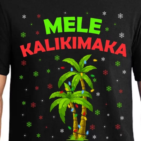 Mele Kalikimaka Hawaiian Christmas Palm Tree Lights Great Gift Pajama Set