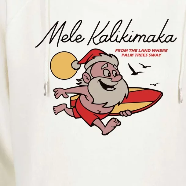 Mele Kalikimaka Hawaii Christmas Cute Gift Womens Funnel Neck Pullover Hood