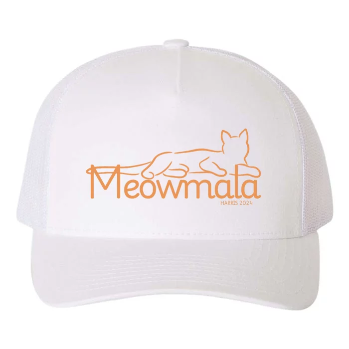 Meowmala Kamala Harris Cat Ladies 2024 Election Yupoong Adult 5-Panel Trucker Hat