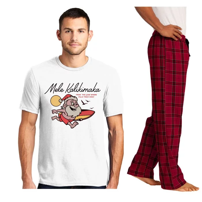 Mele Kalikimaka Hawaii Christmas Surfing Santa Pajama Set