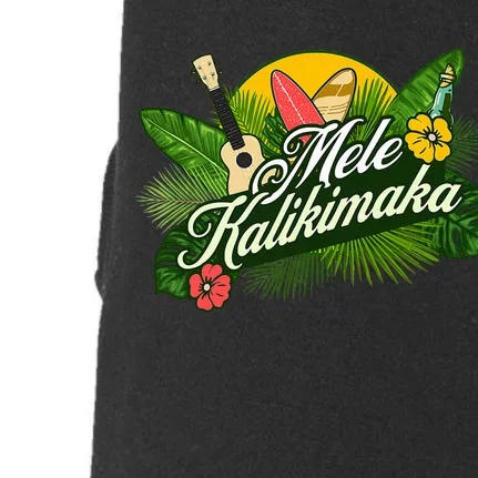 Mele Kalikimaka Hawaiian Christmas Doggie 3-End Fleece Hoodie