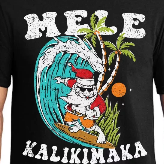 Mele Kalikimaka Hawaii Christmas Surfing Santa Pajama Set