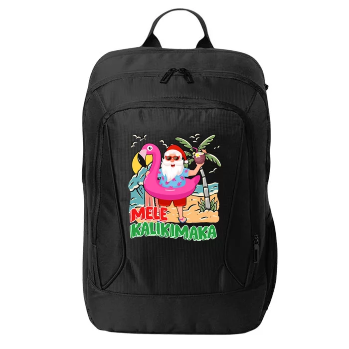 Mele Kalikimaka Hawaiian Christmas In Hawaii Beach Santa City Backpack