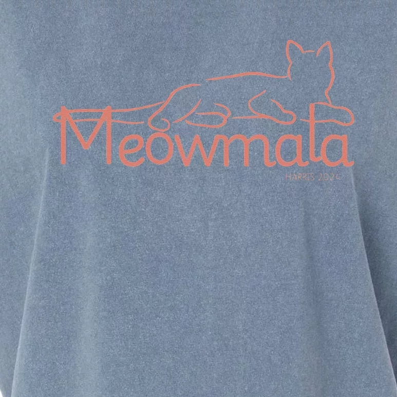 Meowmala Kamala Harris Cat Ladies 2024 Election Garment-Dyed Women's Muscle Tee