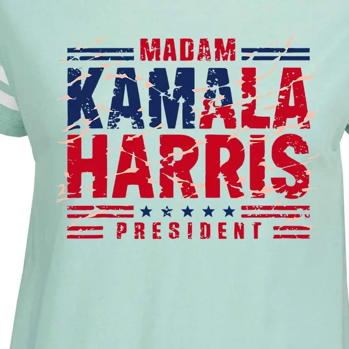 Madam Kamala Harris President Election 2024 Enza Ladies Jersey Football T-Shirt