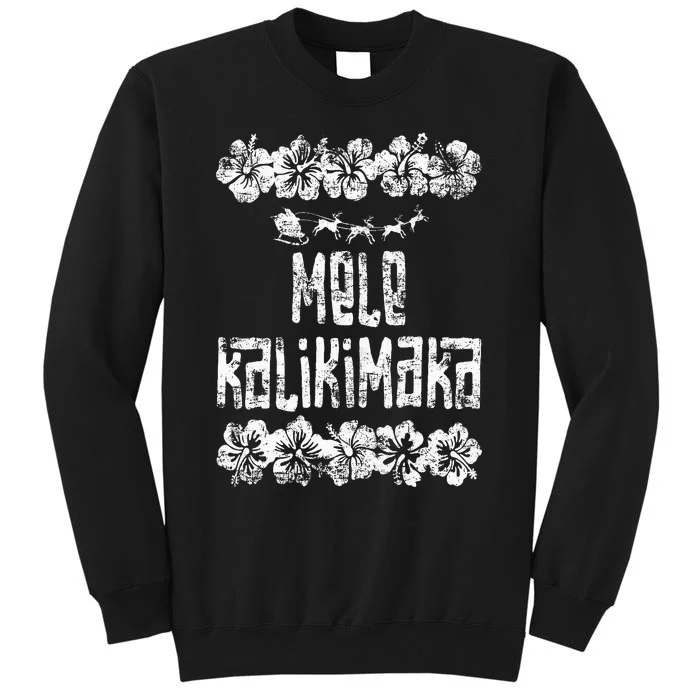 Mele Kalikimaka Hawaii Christmas Santa Beach Tall Sweatshirt