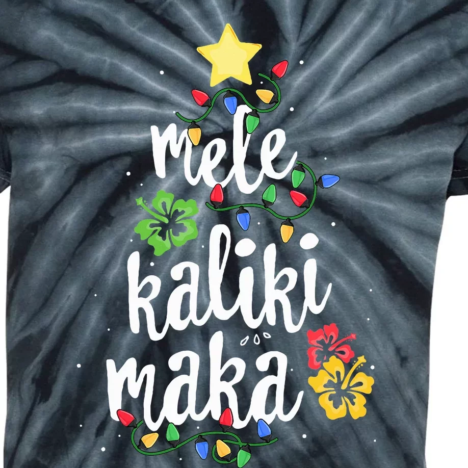 Mele Kalikimaka  Hawaiian Hawaii Christmas Kids Tie-Dye T-Shirt