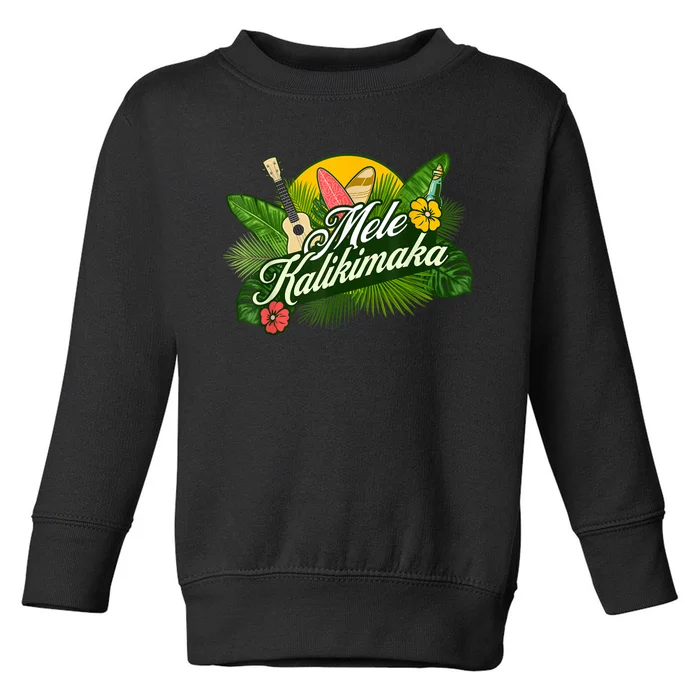 Mele Kalikimaka Hawaiian Christmas Toddler Sweatshirt