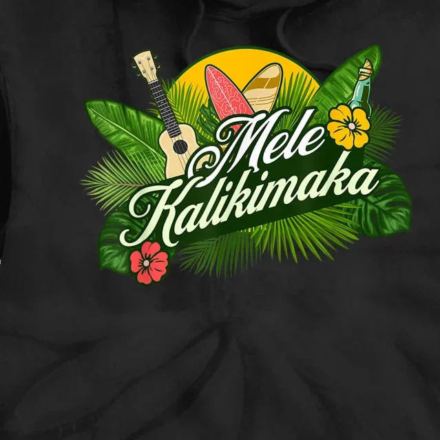 Mele Kalikimaka Hawaiian Christmas Tie Dye Hoodie