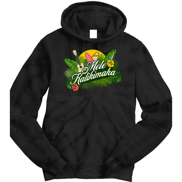 Mele Kalikimaka Hawaiian Christmas Tie Dye Hoodie