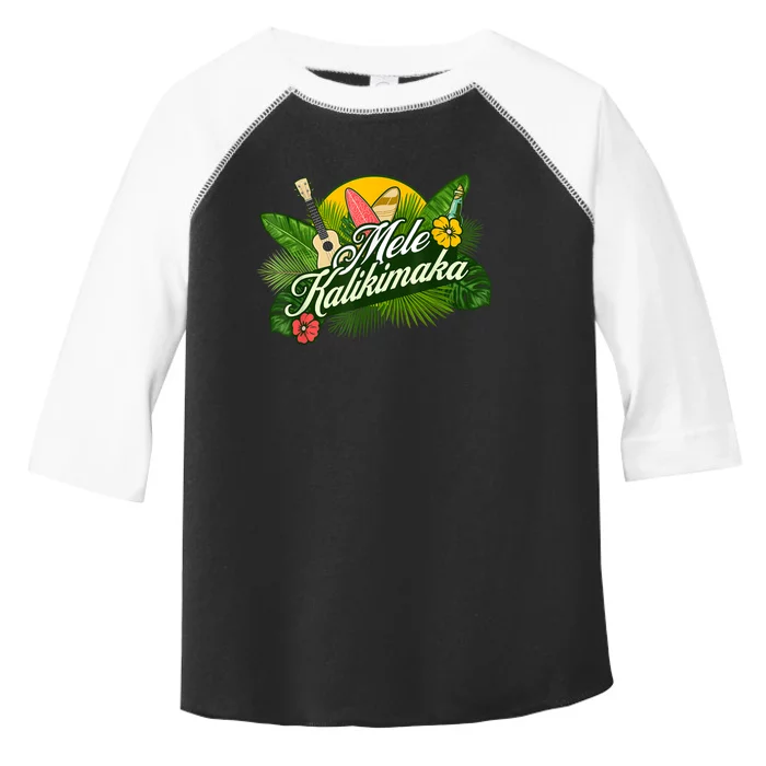 Mele Kalikimaka Hawaiian Christmas Toddler Fine Jersey T-Shirt