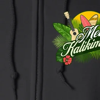 Mele Kalikimaka Hawaiian Christmas Full Zip Hoodie