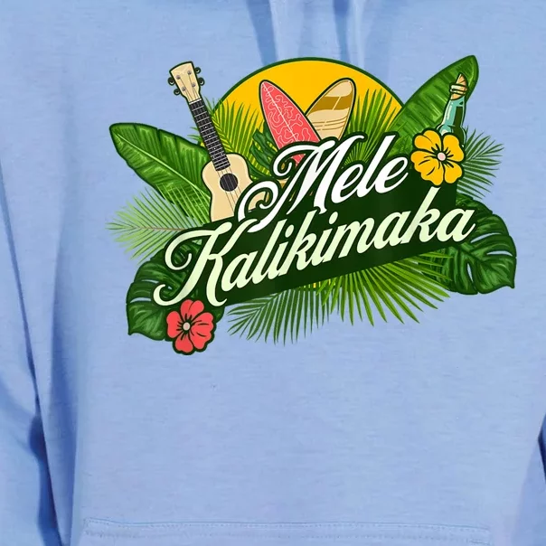 Mele Kalikimaka Hawaiian Christmas Unisex Surf Hoodie