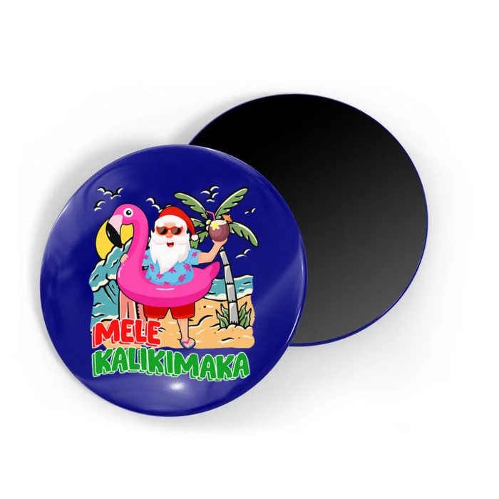 Mele Kalikimaka Hawaiian Christmas in Hawaii Beach Santa Magnet