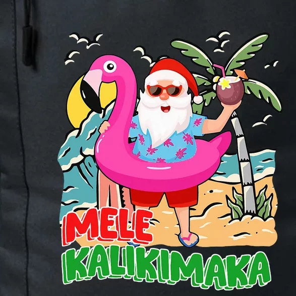 Mele Kalikimaka Hawaiian Christmas in Hawaii Beach Santa Daily Commute Backpack