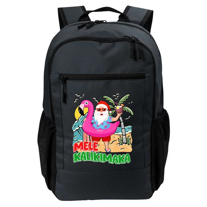 Mele Kalikimaka Hawaiian Christmas in Hawaii Beach Santa Daily Commute Backpack