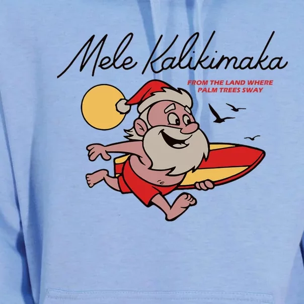 Mele Kalikimaka Hawaii Christmas Unisex Surf Hoodie