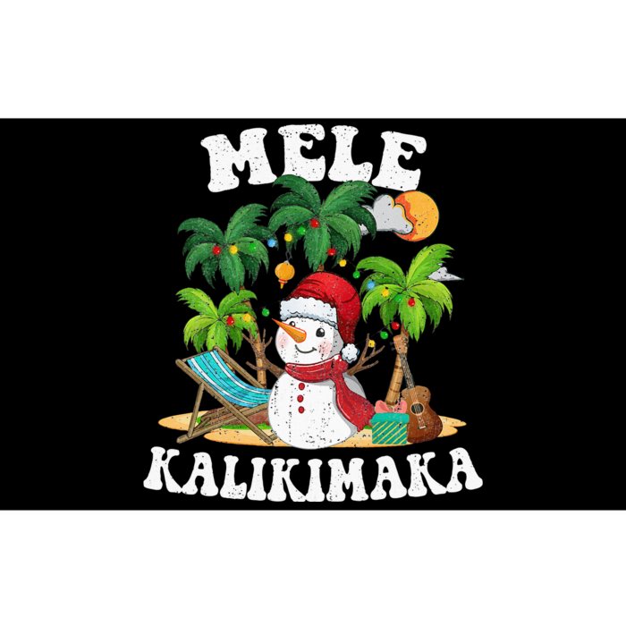 Mele Kalikimaka Hawaii Christmas Snowman Beach Bumper Sticker