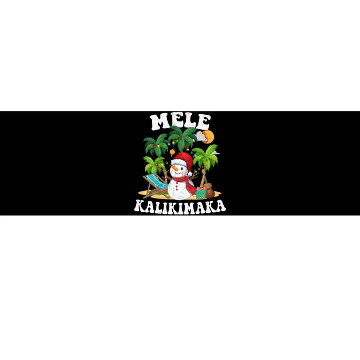 Mele Kalikimaka Hawaii Christmas Snowman Beach Bumper Sticker