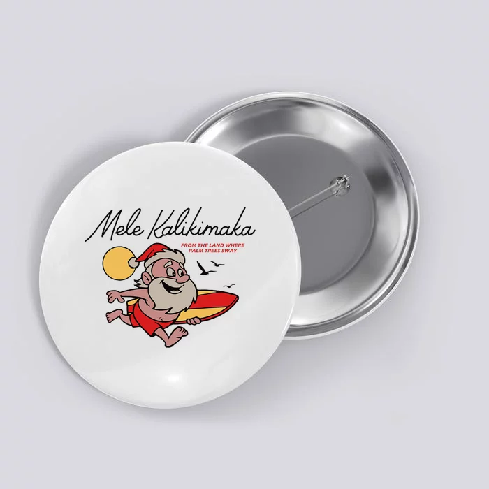 Mele Kalikimaka Hawaii Christmas Button