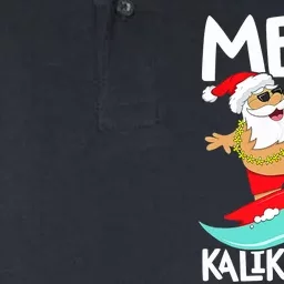 Mele Kalikimaka Hawaiian Christmas Hawaii Surfing Santa Softstyle Adult Sport Polo