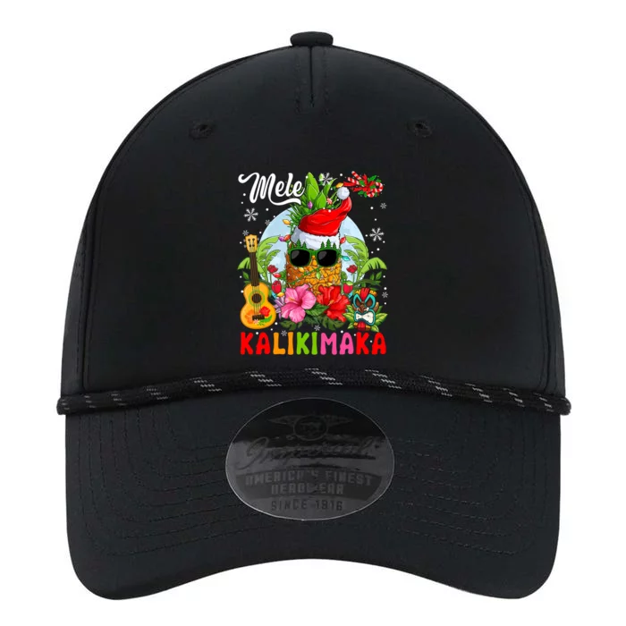 Mele Kalikimaka Hawaiian Floral Santa Pineapple Sunglasses Performance The Dyno Cap