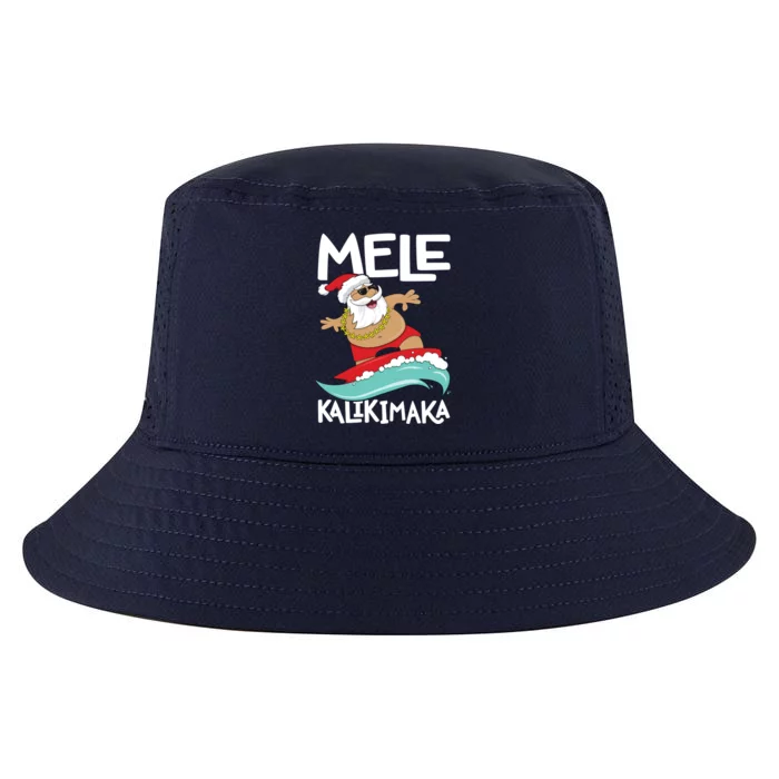 Mele Kalikimaka Hawaiian Christmas Hawaii Surfing Santa Gift Cool Comfort Performance Bucket Hat