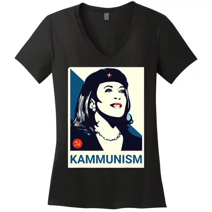 Mike Kalama Harris Kammunism Women's V-Neck T-Shirt