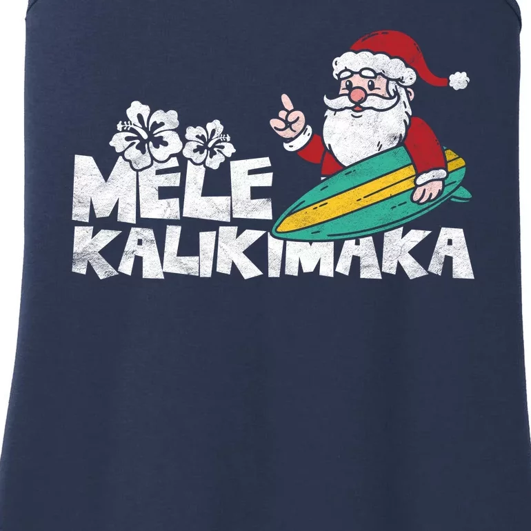 Mele Kalikimaka Hawaiian Christmas Ladies Essential Tank