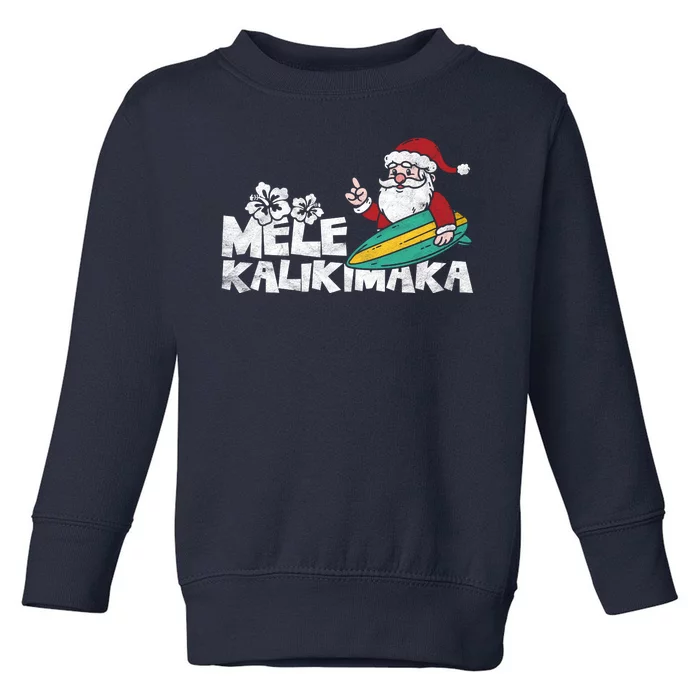 Mele Kalikimaka Hawaiian Christmas Toddler Sweatshirt