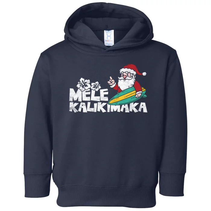 Mele Kalikimaka Hawaiian Christmas Toddler Hoodie