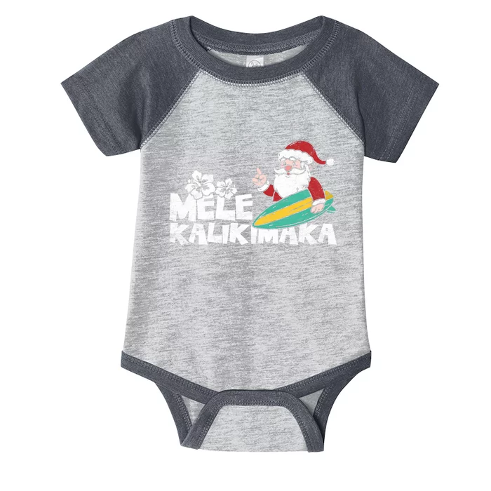 Mele Kalikimaka Hawaiian Christmas Infant Baby Jersey Bodysuit