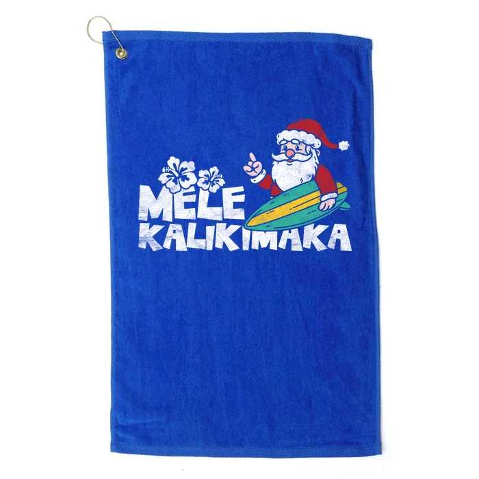 Mele Kalikimaka Hawaiian Christmas Platinum Collection Golf Towel