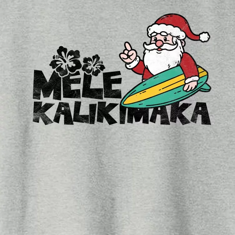 Mele Kalikimaka Hawaiian Christmas Women's Crop Top Tee